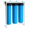 Трехступенчатая система корпусов фильтров для воды, синие Big Blue 20, BB20", под картридж 114 мм., латунная внутр.резьба 1" (без картриджей) АБФ-3 BB20" Аквабрайт