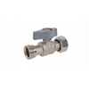 Кран шаровой латунный коллекторный 3/4" ЕК(ВР) х 3/4" ЕК(НР) с накидной гайкой из нержавеющей стали, МИВС WS034346