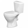 Унитаз-компакт белый (арматура и сиденье, горизонт. выпуск) Santeri Pro