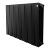 Радиатор биметаллический, боковое подключение, высота 500х12 секц. PianoForte 500 Noir Sable