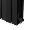 Радиатор биметаллический, боковое подключение, высота 500х4 секц. PianoForte 500 Noir Sable RTPNNS50004 в Твери, Конаково, Завидово, Осташков, Ржев, Старица, Торжок, Кимры